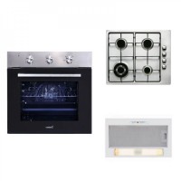 Газовая варочная панель Cata GI6031X + Электрический духовой шкаф CATA ME6206X + Вытяжка Cata G45WH/C