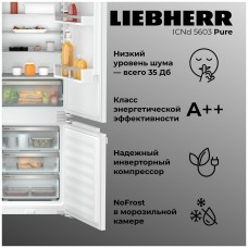 Встраиваемый двухкамерный холодильник Liebherr ICNd 5603-20 001 NoFrost XL